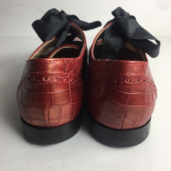 Cole Haan Red Brown Breslyn Embossed Oxford - Picture 4 of 8